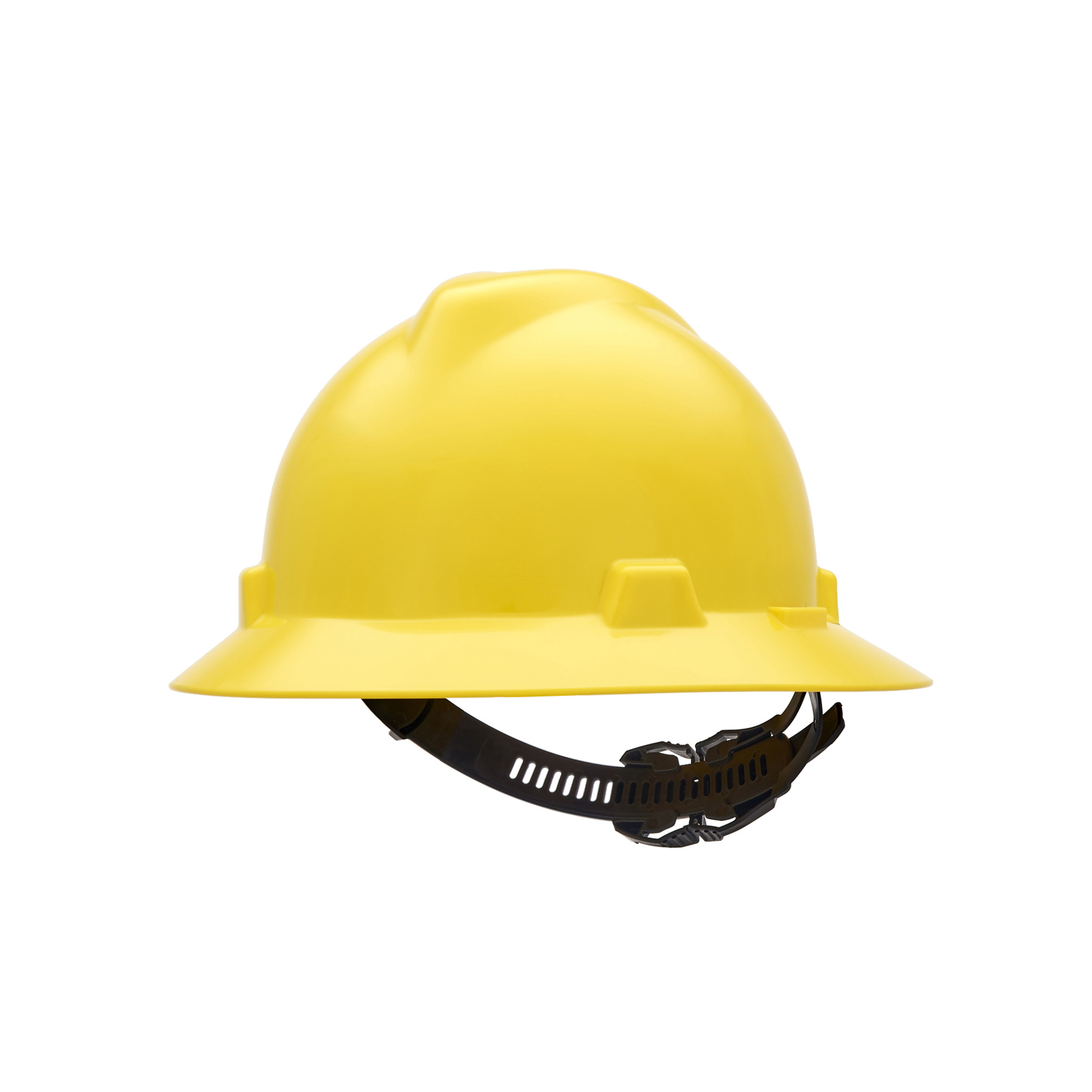 V-Gard Slotted Full-Brim Hat, Yellow, w/1-Touch Suspension